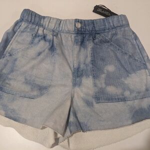 Blank NYC Blue Tie-Dye Jean Shorts